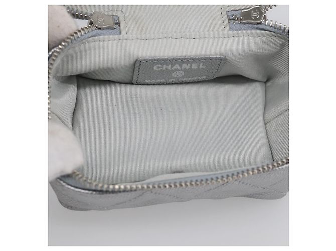 CHANEL Matelasse Chain Shoulder Vanity Pouch Caviar Skin 2way CC Auth 208451SAM - Jerrillo - vista 20