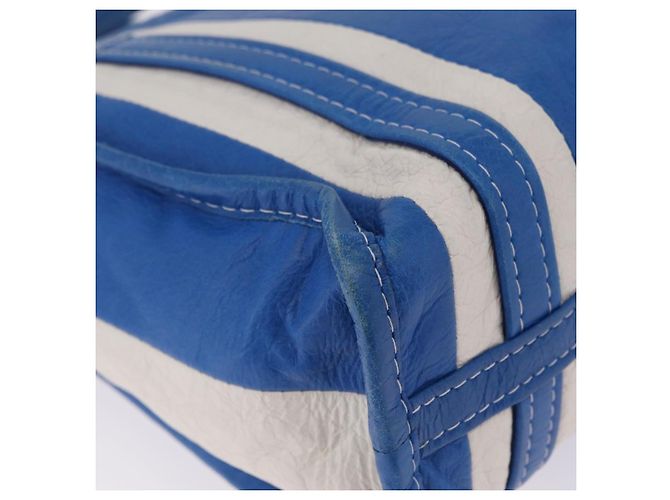 Balenciaga Bazaar Shopper XS Bag Leather 2way Blue Silver 452458 Auth 208406A - Jerrillo - vista 15