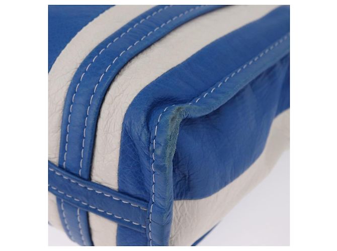 Balenciaga Bazaar Shopper XS Bag Leather 2way Blue Silver 452458 Auth 208406A - Jerrillo - vista 16