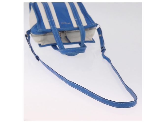 Balenciaga Bazaar Shopper XS Bag Leather 2way Blue Silver 452458 Auth 208406A - Jerrillo - vista 9