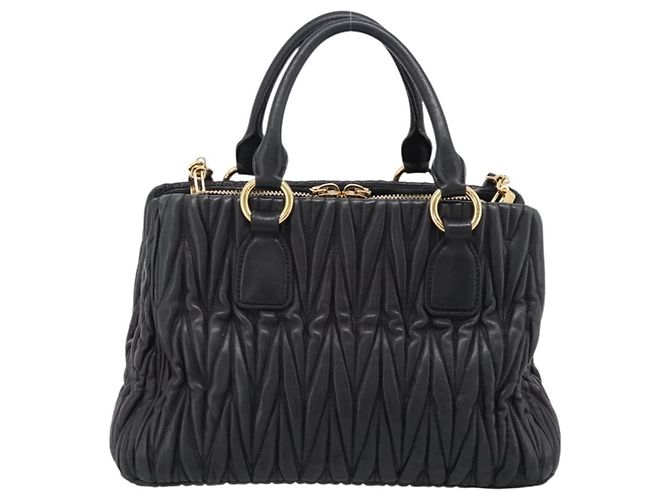 Miu Miu Madras Bowler Matelasse Leather Medium - vista 2