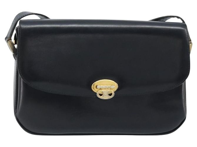 Céline CELINE Schultertasche Leder Schwarz Gold Auth ka2456 - Jerrillo - Ansicht 13