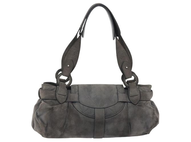 LOEWE Tote Bag Suede Gray Silver Auth 192813 - Jerrillo - Ansicht 2