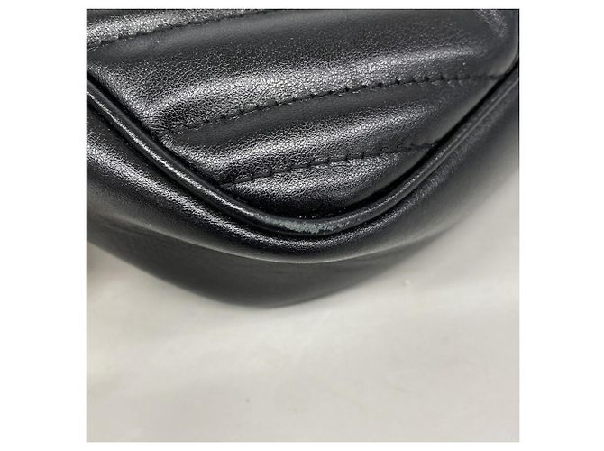 Gucci GG Marmont Black Leather Shoulder Bag - view 6