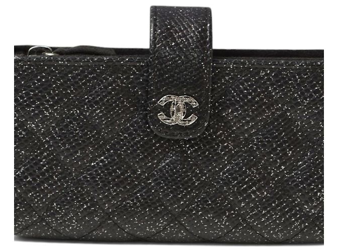 Monedero Chanel de piel negra - vista 2