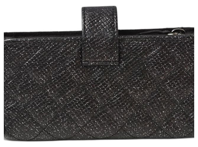 Monedero Chanel de piel negra - vista 3