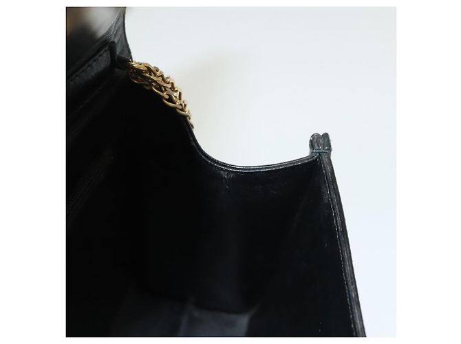 CHANEL Chain Shoulder Bag Enamel Black Gold CC Auth bs27175 - Jerrillo - vista 20