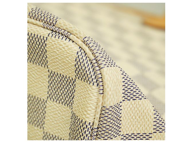 Sac Cabas Louis Vuitton Damier Azur Neverfull MM - vue 8