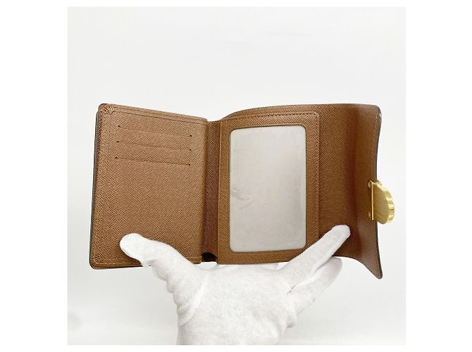 Cartera Louis Vuitton marrón tri-fold - vista 3