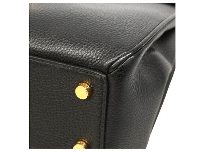 Céline Celine Handtasche aus schwarzem Leder - Ansicht 6