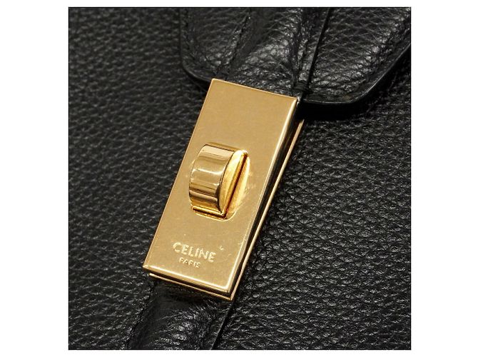 Céline Celine Handtasche aus schwarzem Leder - Ansicht 8