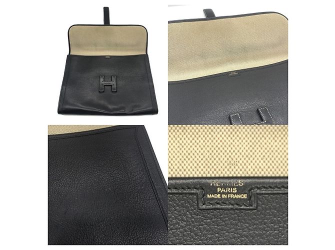 Hermès Sac pochette Hermes Jige PM Black - vue 7