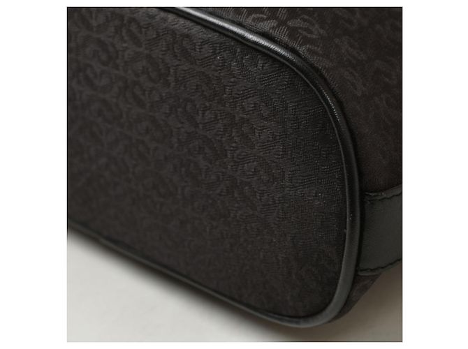 Borsa a tracolla Loewe in tela e pelle nera - vista 13