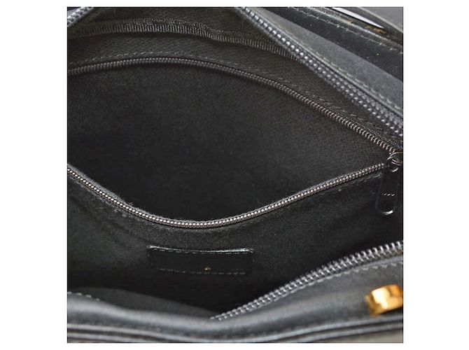 Borsa a tracolla Loewe in tela e pelle nera - vista 14