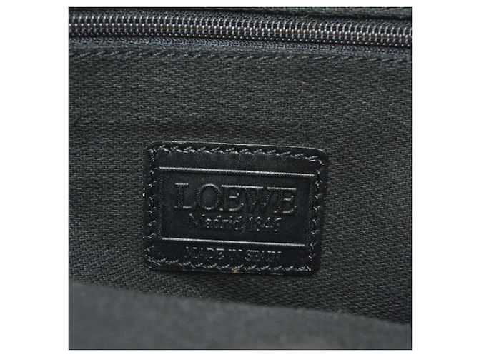 Borsa a tracolla Loewe in tela e pelle nera - vista 15