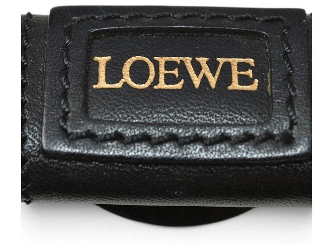 Borsa a tracolla Loewe in tela e pelle nera - vista 17