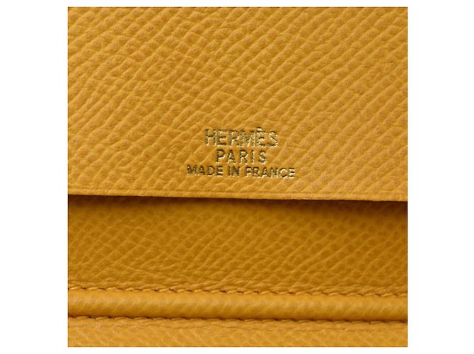 Hermès Ensemble carnet Agenda Hermes en cuir Epsom jaune - vue 12