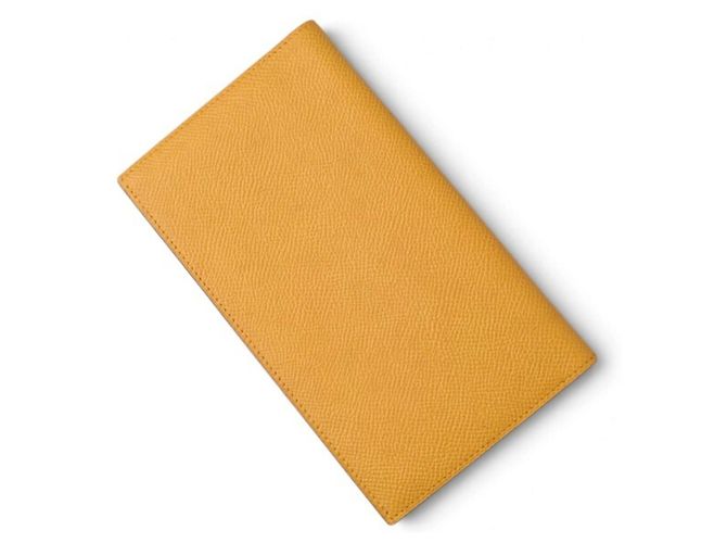 Hermès Ensemble carnet Agenda Hermes en cuir Epsom jaune - vue 4