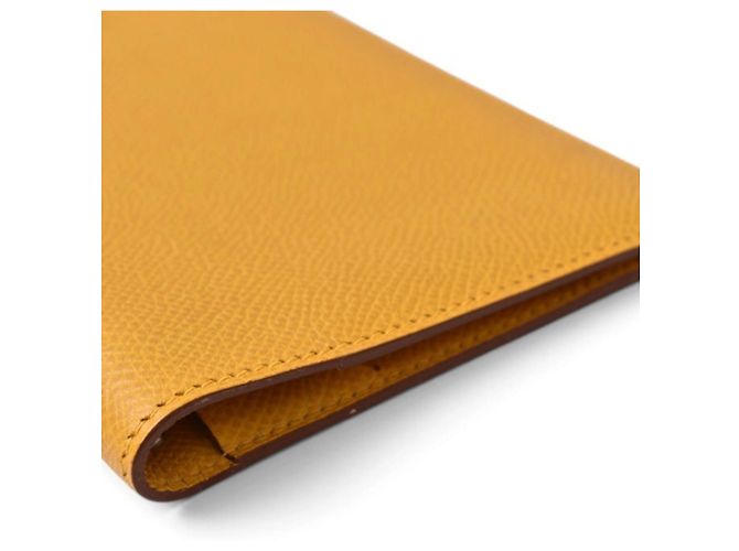Hermès Ensemble carnet Agenda Hermes en cuir Epsom jaune - vue 5