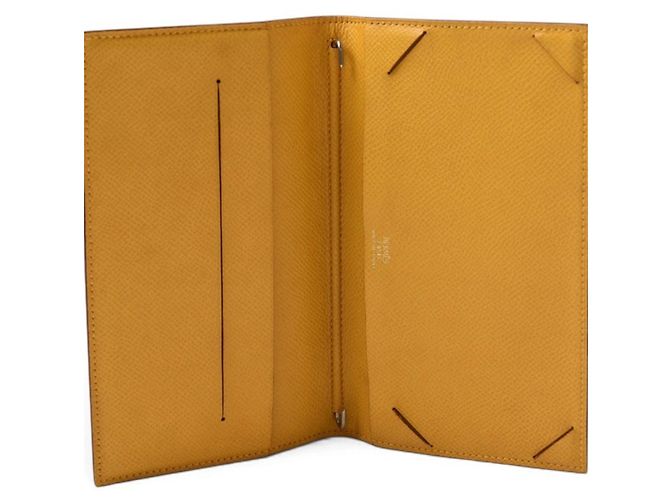 Hermès Ensemble carnet Agenda Hermes en cuir Epsom jaune - vue 6