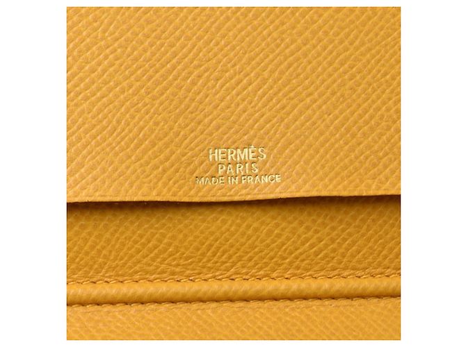 Hermès Ensemble carnet Agenda Hermes en cuir Epsom jaune - vue 7