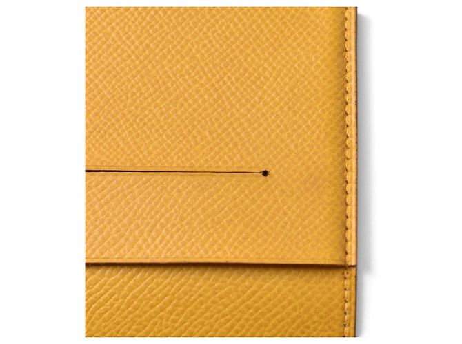 Hermès Ensemble carnet Agenda Hermes en cuir Epsom jaune - vue 9