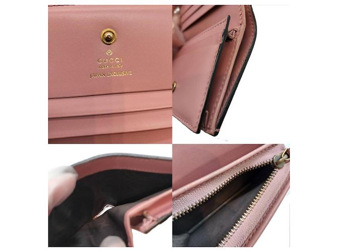 Cartera compacta Gucci Guccissima Cherry - vista 5