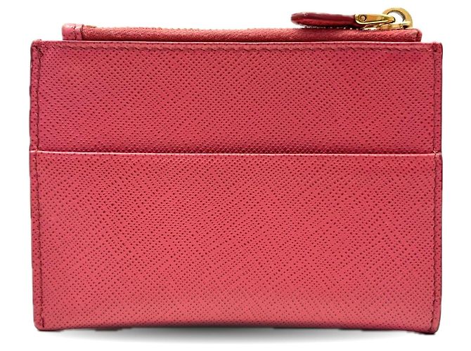 Tarjetero Prada de piel Saffiano en rosa - vista 2