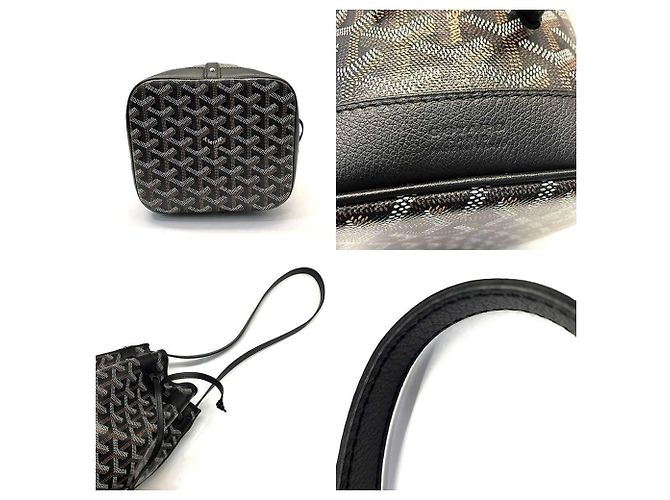 Borsa a Secchiello Goyard Petit Flot Spalla Nero - vista 4