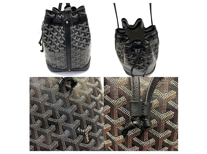 Borsa a Secchiello Goyard Petit Flot Spalla Nero - vista 5