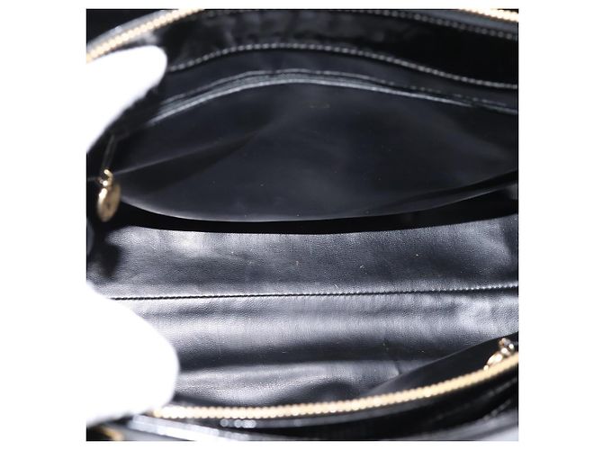 CHANEL COCO Mark Tote Bag Patent Black Gold Tone CC Auth bs37158 - Jerrillo - vue 11
