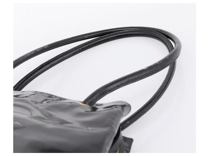 CHANEL COCO Mark Tote Bag Patent Black Gold Tone CC Auth bs37158 - Jerrillo - vue 14