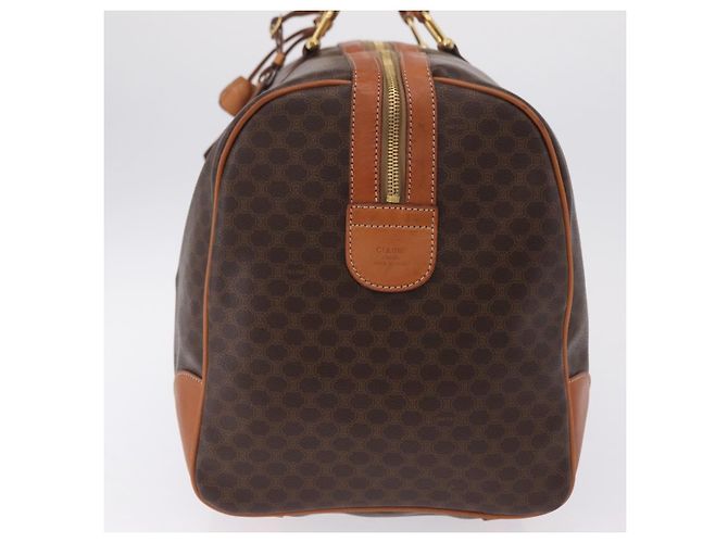 Céline CELINE Macadam Canvas Boston Bag PVC Leather Brown Gold Auth 207455V - Jerrillo - vue 14