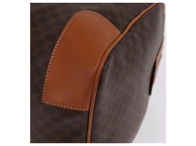 Céline CELINE Macadam Canvas Boston Bag PVC Leather Brown Gold Auth 207455V - Jerrillo - vue 5