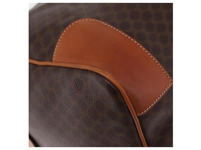 Céline CELINE Macadam Canvas Boston Bag PVC Leather Brown Gold Auth 207455V - Jerrillo - vue 6