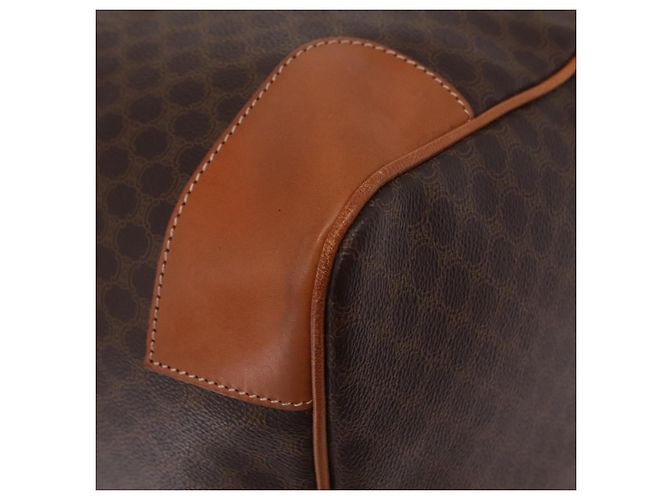 Céline CELINE Macadam Canvas Boston Bag PVC Leather Brown Gold Auth 207455V - Jerrillo - vue 7