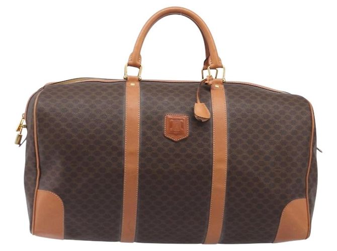 Céline CELINE Macadam Boston Bag PVC Brown Gold Tone Auth 206697A - Jerrillo - vista 2