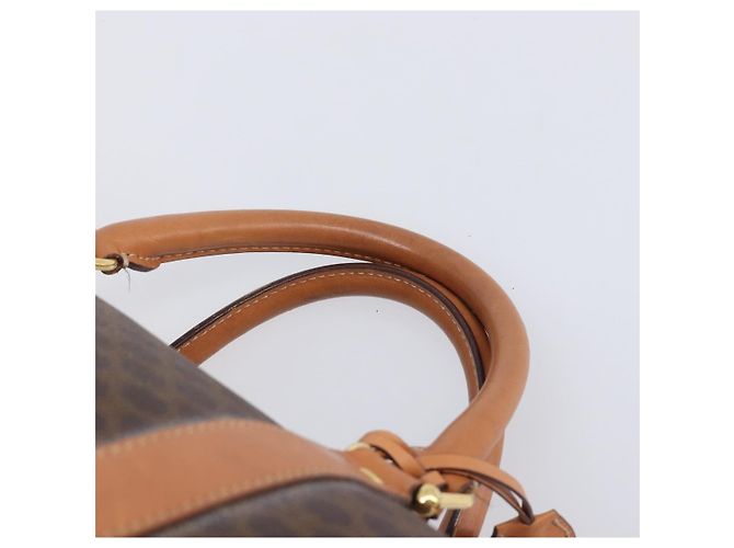 Céline CELINE Macadam Boston Bag PVC Brown Gold Tone Auth 206697A - Jerrillo - vista 8