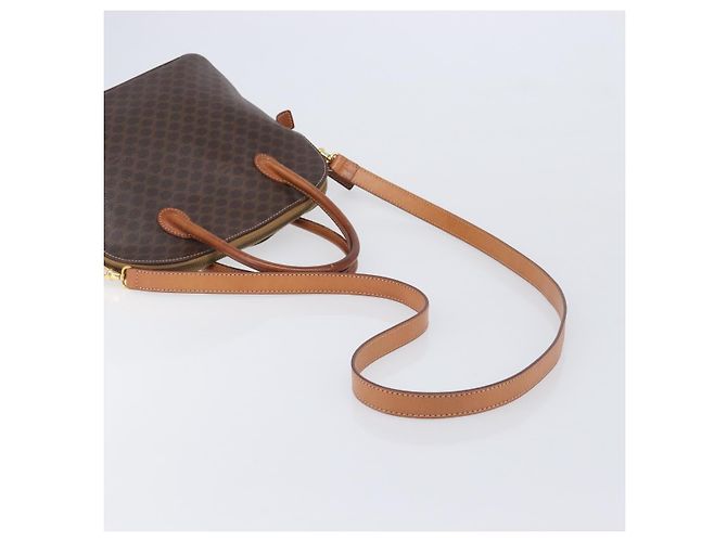 Céline CELINE Macadam Hand Bag PVC 2way Brown Gold Tone Auth ka6693 - Jerrillo - vista 10