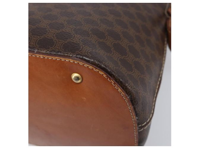 Céline CELINE Macadam Hand Bag PVC 2way Brown Gold Tone Auth ka6693 - Jerrillo - vista 15