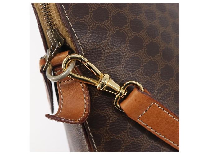 Céline CELINE Macadam Hand Bag PVC 2way Brown Gold Tone Auth ka6693 - Jerrillo - vista 18