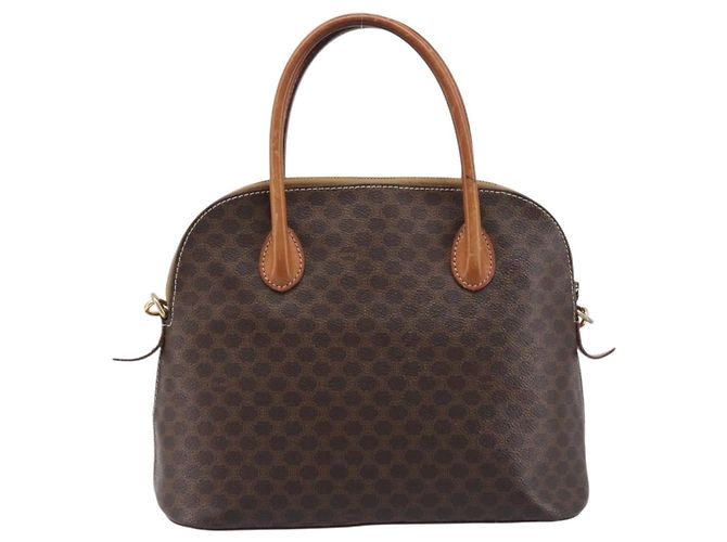 Céline CELINE Macadam Hand Bag PVC 2way Brown Gold Tone Auth ka6693 - Jerrillo - vista 3