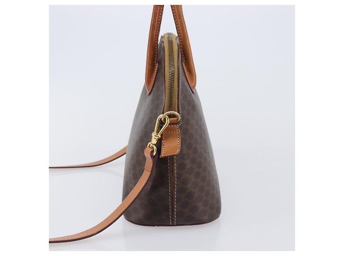 Céline CELINE Macadam Hand Bag PVC 2way Brown Gold Tone Auth ka6693 - Jerrillo - vista 4