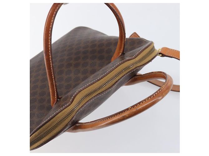 Céline CELINE Macadam Hand Bag PVC 2way Brown Gold Tone Auth ka6693 - Jerrillo - vista 6