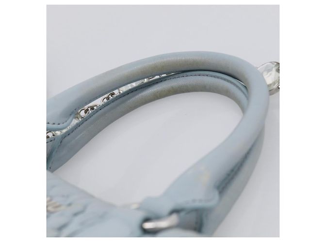 Miu Miu Matelasse Hand Bag Leather 2way Light Blue Silver Auth 212701A - Jerrillo - vista 15