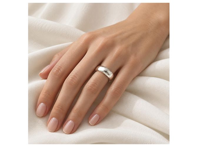 Tiffany & Co Square Smooth Band Ring Silber 925 Sterlingsilber Gr. 54 - Ansicht 4