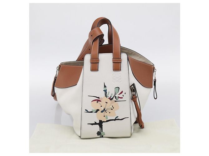 LOEWE Hammock Mini Hand Bag Leather 2way White Silver Auth 212709SM - Jerrillo - view 12