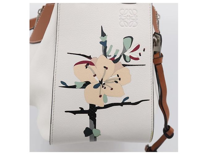 LOEWE Hammock Mini Hand Bag Leather 2way White Silver Auth 212709SM - Jerrillo - view 20
