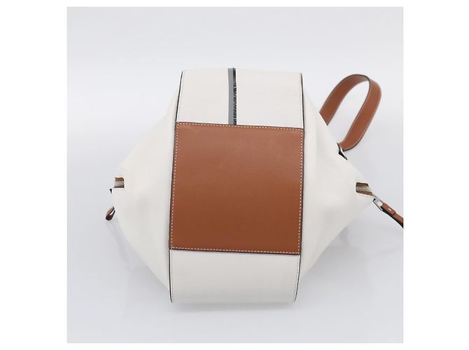 LOEWE Hammock Mini Hand Bag Leather 2way White Silver Auth 212709SM - Jerrillo - view 5