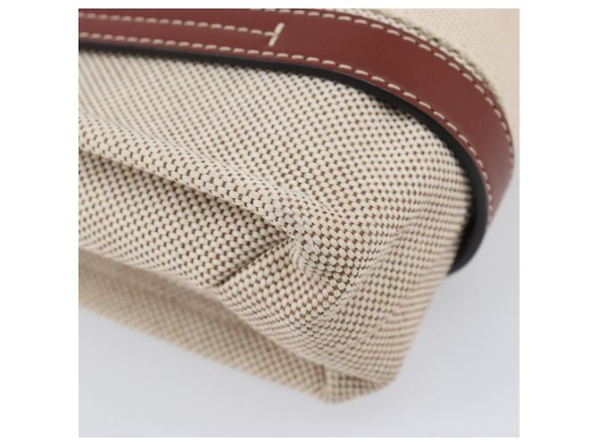 Chloé Chloe Woody Small Hand Bag Canvas Beige Brown Auth 209240A - Jerrillo - vista 15